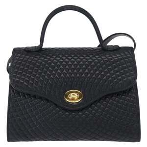 Bally Leather Shoulder Bag Navy